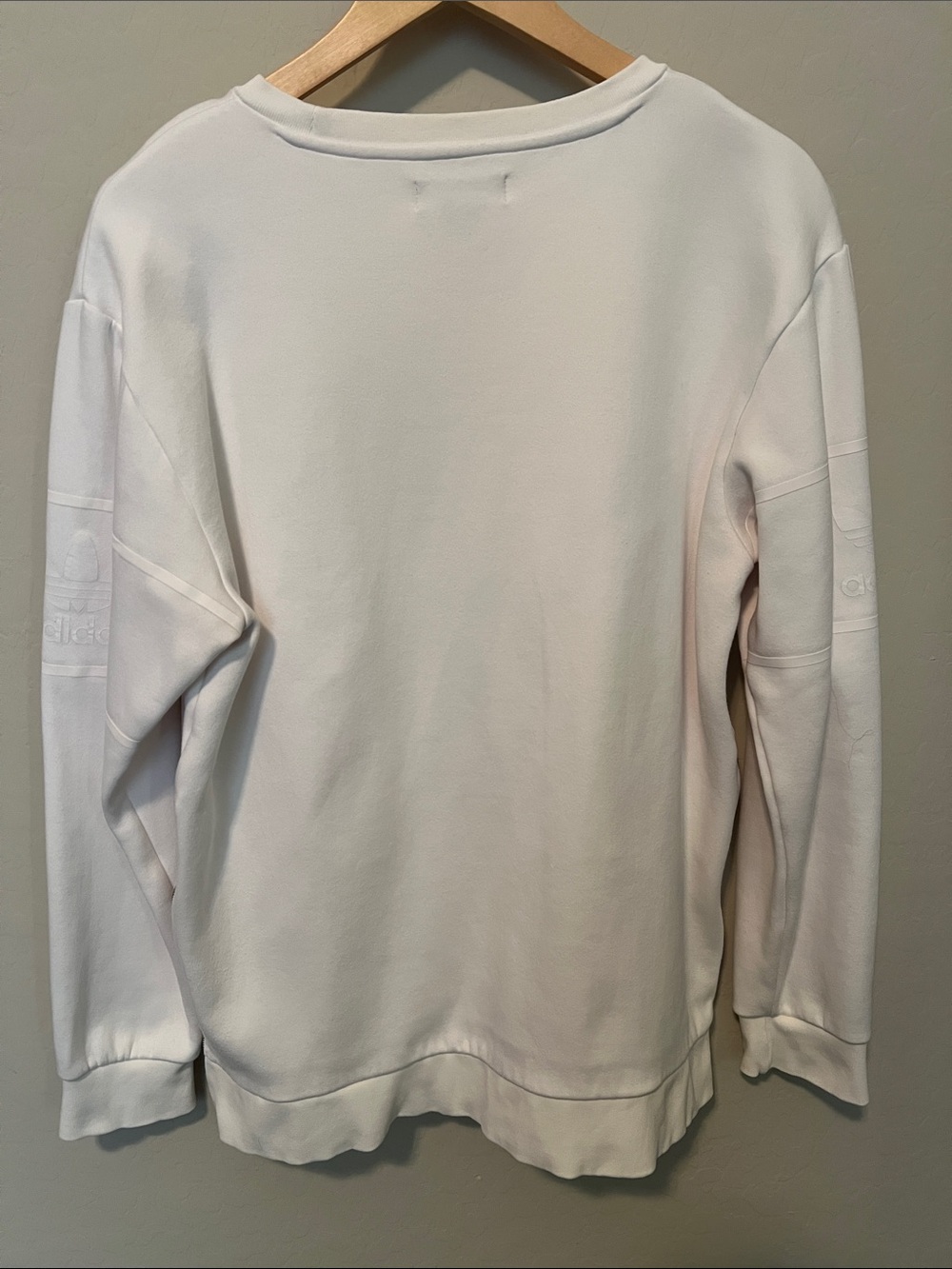 adidas White Sweatshirt with Raised '03' Graphic and side zippers - Picture 8 of 8
